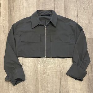 Zara Women's Grey Cropped Jacket